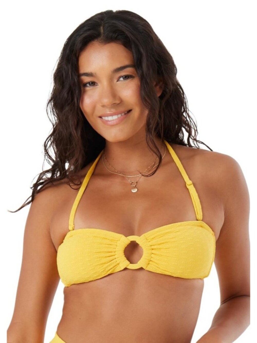 Roxy Bandeau Bikini Strapless Swim Top,Quick-Dry,Removable Pads, UPF 50, XS